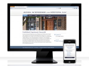 Jones Schneider & Stevens, LLC website and mobile landing page