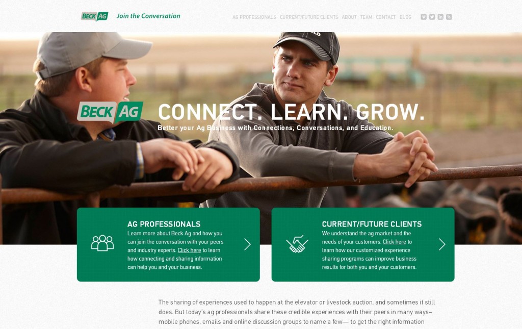 Beck Ag Agricultural Website