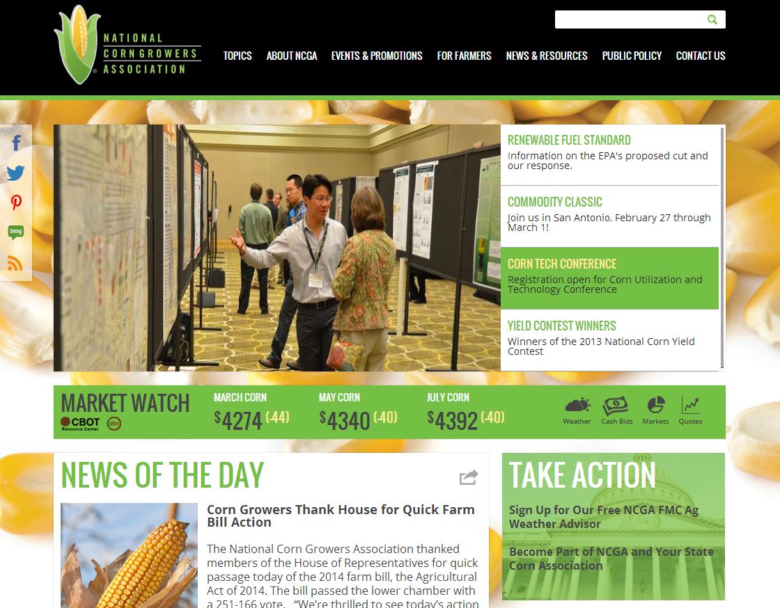 National Corn Growers Association Agricultural Website