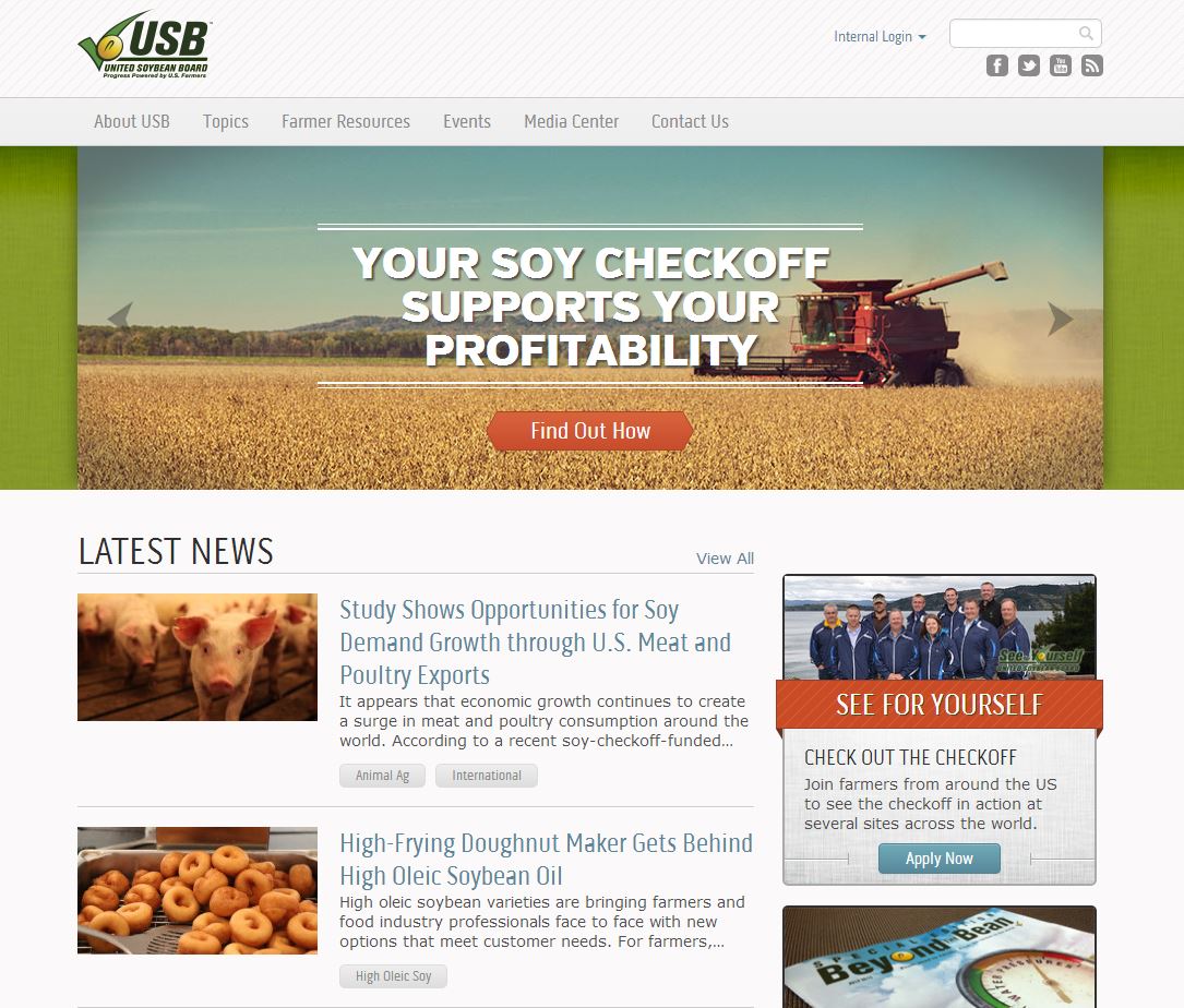 United Soybean Board Agricultural Website