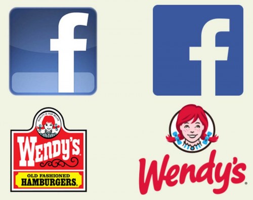 Facebook and Wendy's Logo Redesigns