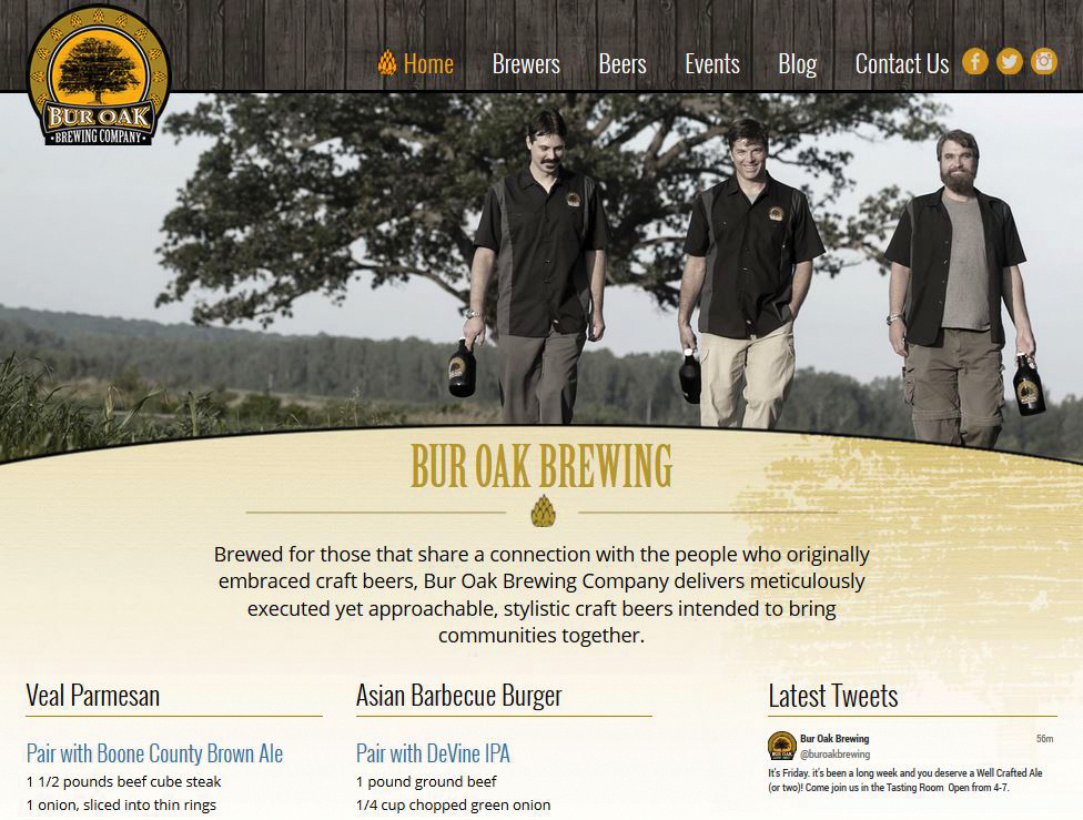 Bur Oak Brewing Company Website
