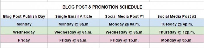 Keep a consistent social media schedule 