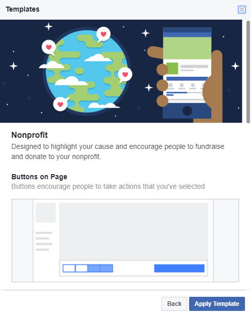 New Facebook Template for Nonprofits