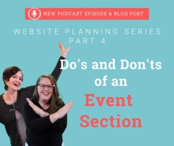 Dos and Don’ts of an Events Section – Website Planning Series Part 4